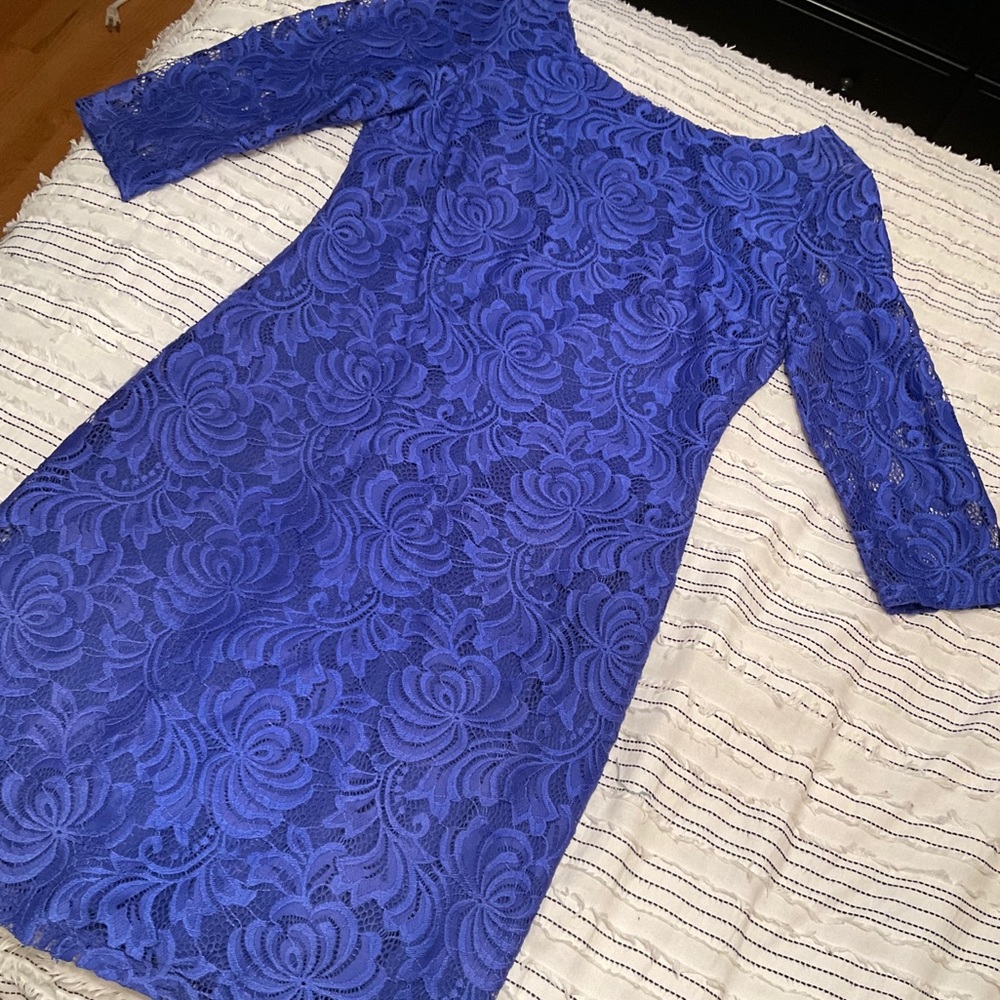 Royal blue lace dress